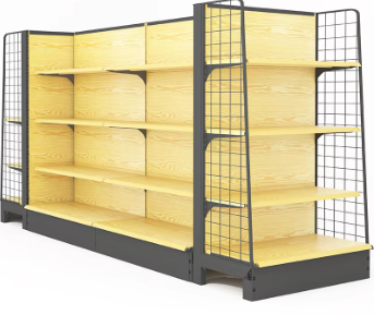 China metallic supermarket shelf equipment supermarket rack gondola shelves